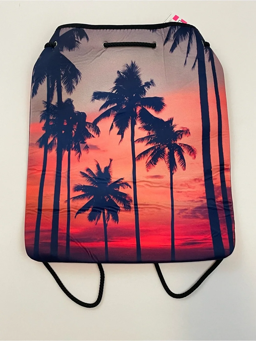 Sunset Palms Neoprene Drawstring Backpack